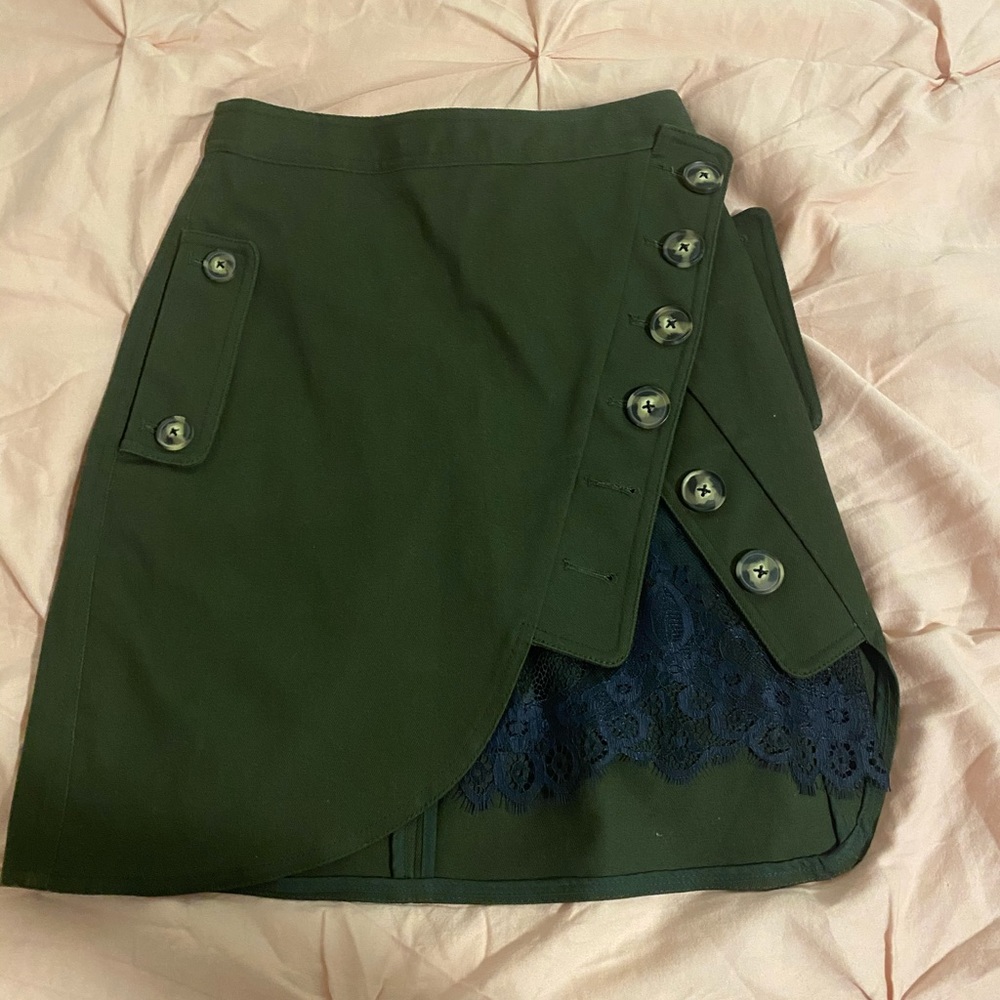 Self Portrait Lace Button Mini skirt